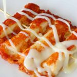 Grilled Cheese & Rice cake skewers Cheese-tteok-kkochi: 치즈떡꼬치