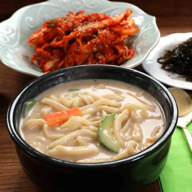 Korean homemade noodle soup