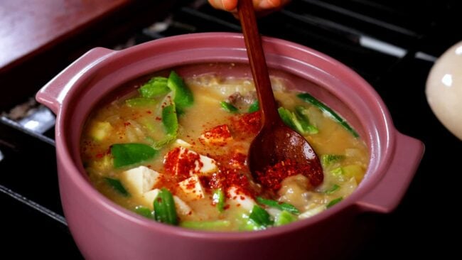 Korean soybean paste stew