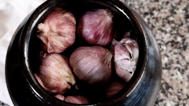 Garlic in a jar