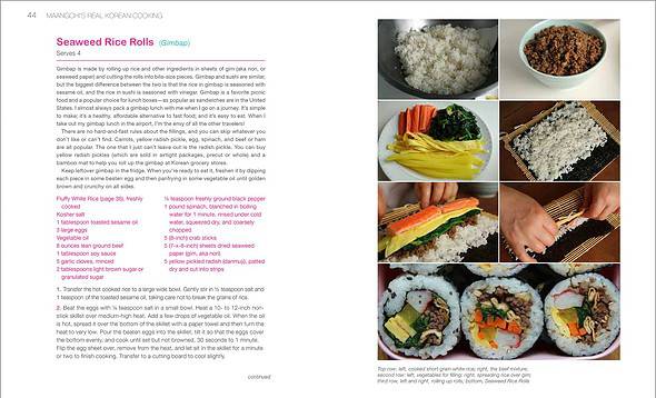 Gimbap pages from Real Korean Cooking