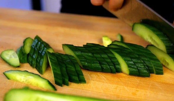 slice cucumbers