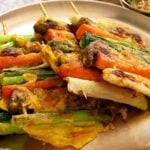 green onion pancake skewers