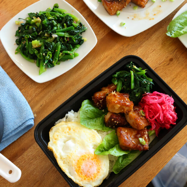 Pan-fried seasoned Spanish mackerel (samchi-yangnyeom-gui) lunchbox