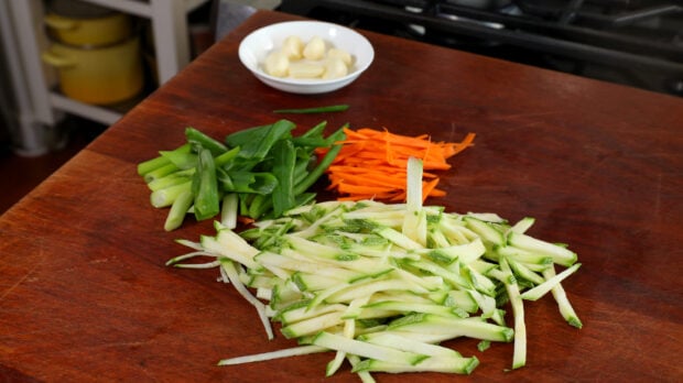 Chopped vegetables