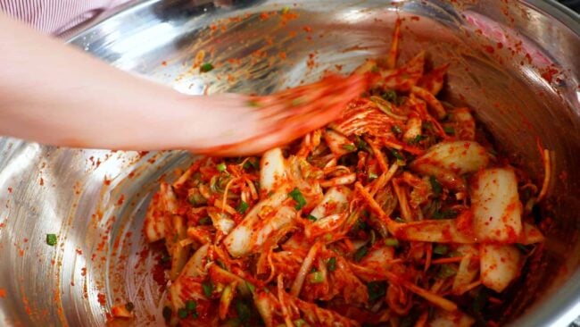 kimchi making