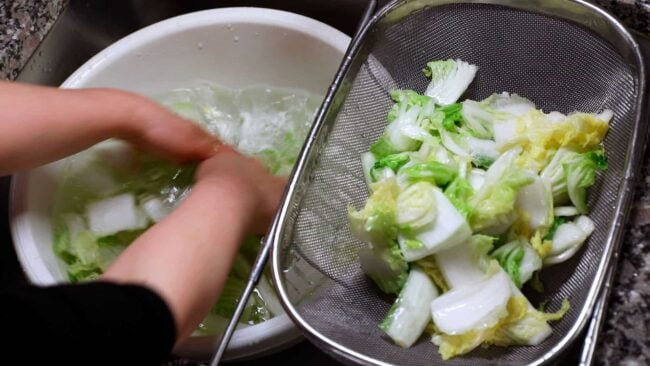 kimchi making